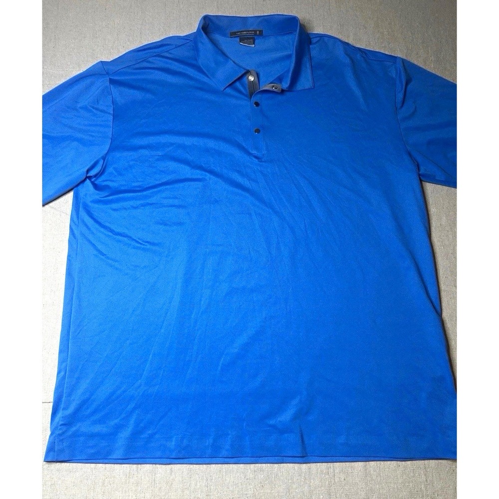 Nike Tiger Woods Platinum Dri-FIT Blue Short Sleeve Polo Shirt Men's XXL